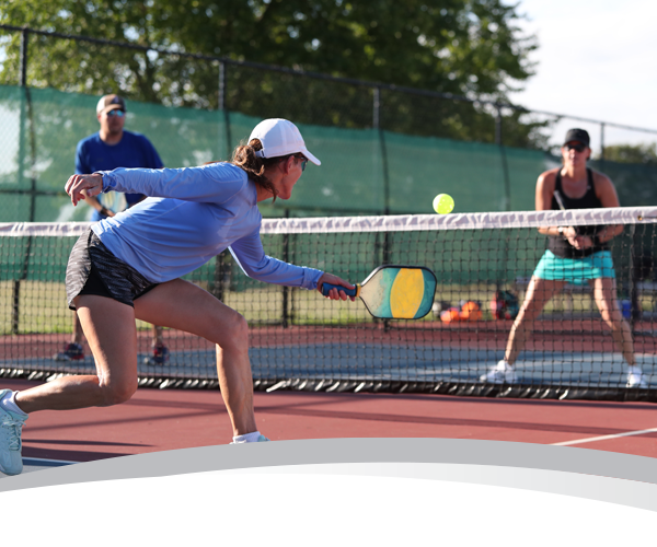 playing pickleball